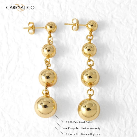 Carryallco Gold Beads Tassel Earring