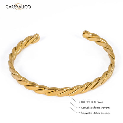 Carryallco Twisted Wide Cuban Bracelet