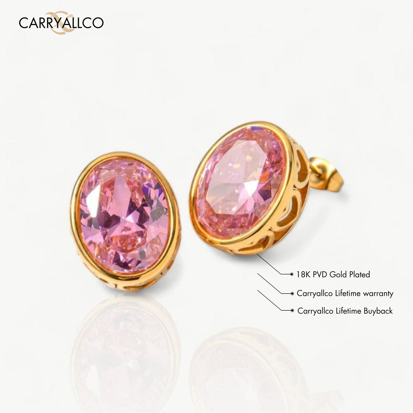 Carryallco Celestial Pink Sparkle Studs