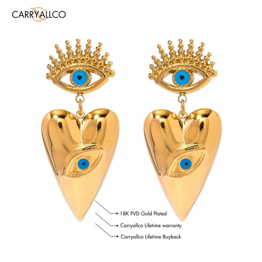 Carryallco Guardian Heart Evil Eye Earrings