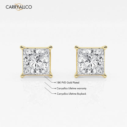 Carryallco Gold Plated Solitaire Stud