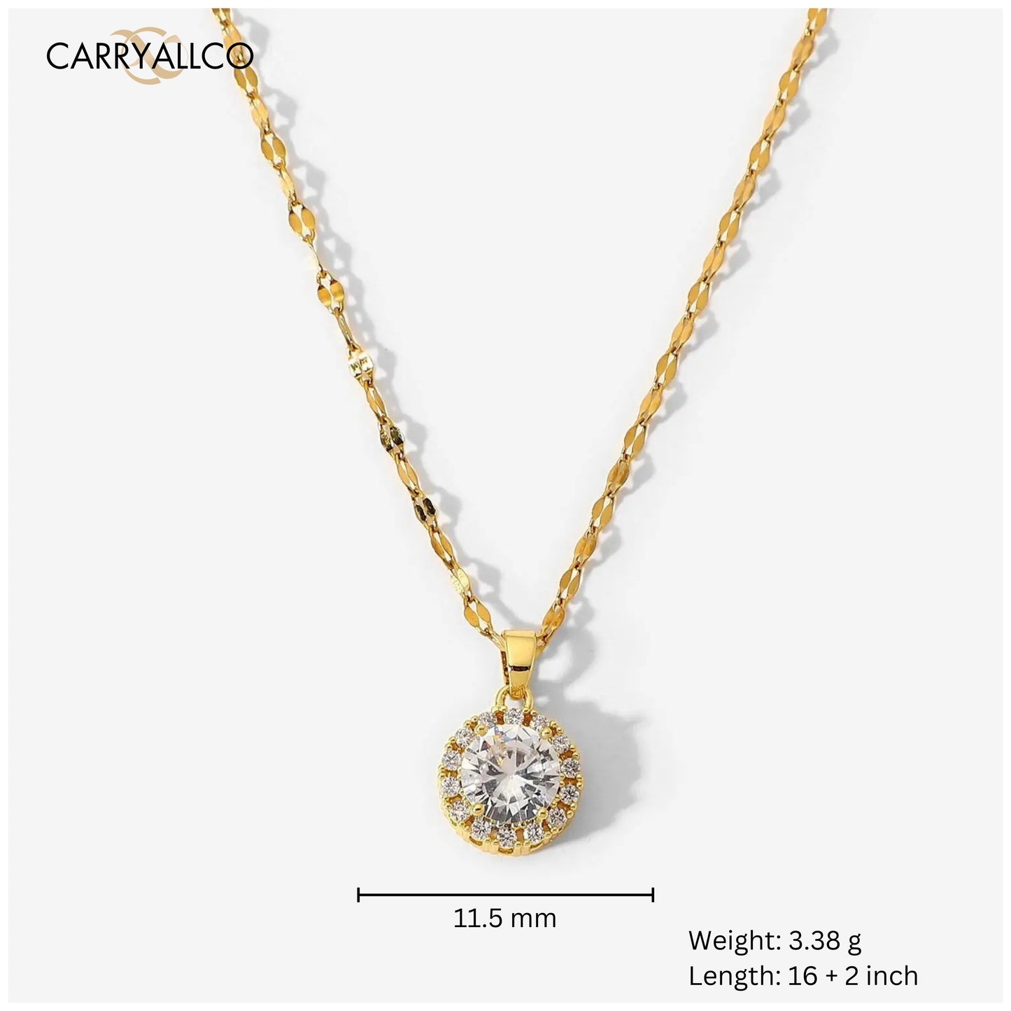 Carryallco Timeless White Solitaire Pendant