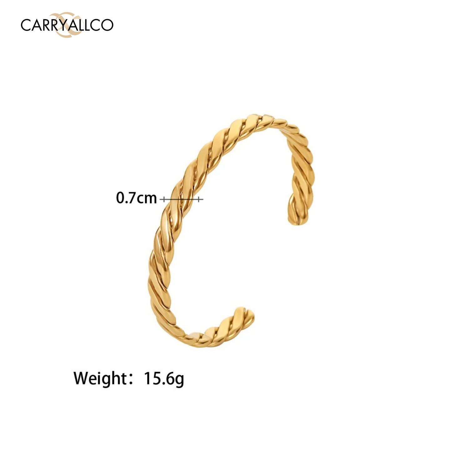 Carryallco Twisted Wide Cuban Bracelet