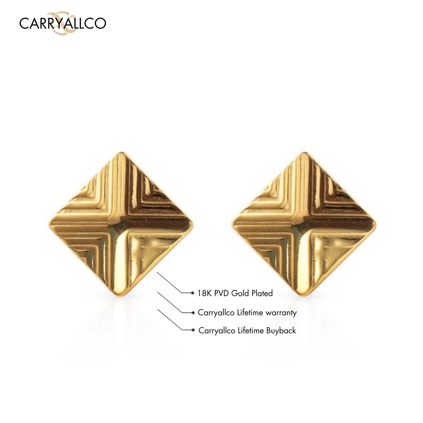 Carryallco Timeless Square Glow Earrings