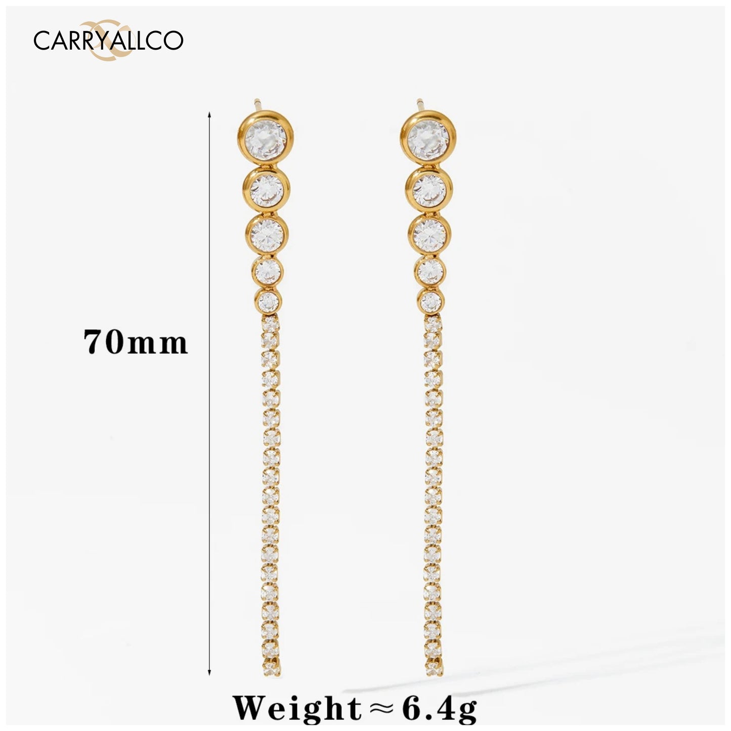 Carryallco Lustrous Drop Tassel Earrings