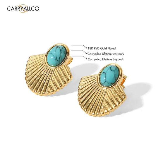 Carryallco Turquoise Inlaid Rib Stud