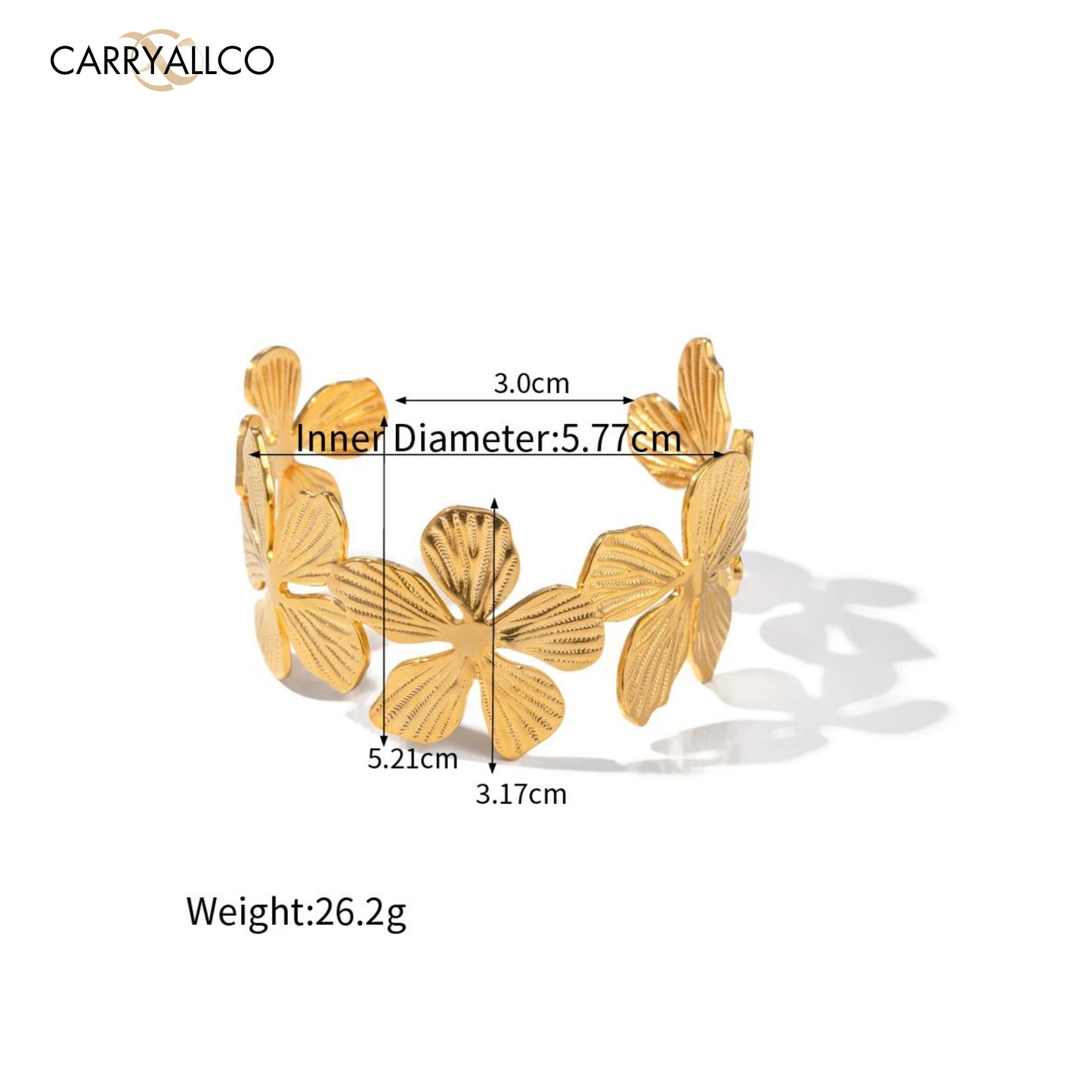 Carryallco Floral Elegance Cuff Bracelet