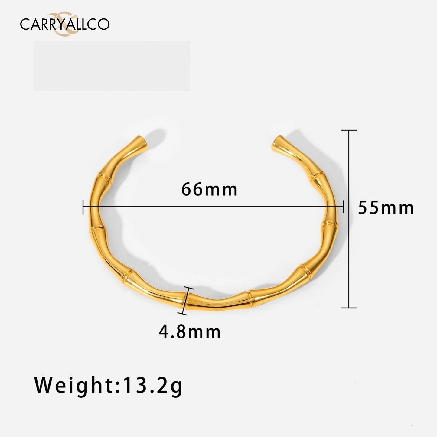 Carryallco Bamboo Inspired Open Bracelet