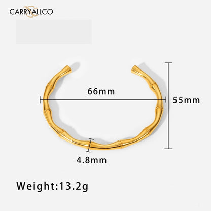 Carryallco Bamboo Inspired Open Bracelet