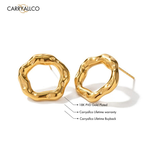 Carryallco Irregular Hollow Round Earring