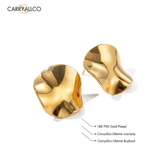 Carryallco Retro Irregular Fold Earring