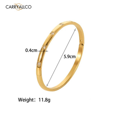 Carryallco Round Brilliant Cut Cuff Bracelet