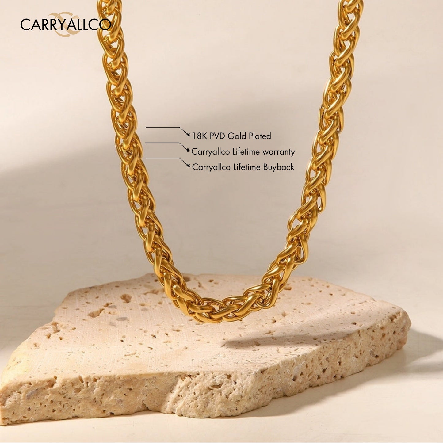 Carryallco 18K Gold Plated Franco Chain – Demi-Fine