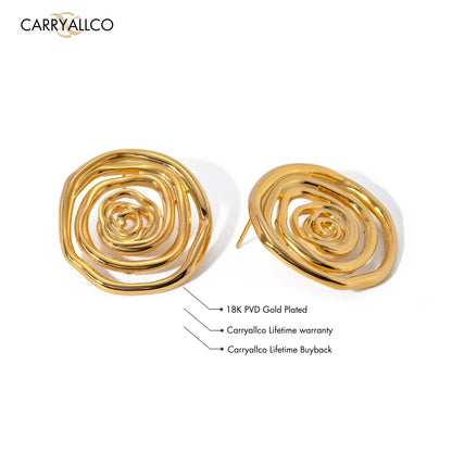 Carryallco Sculpted Spiral Hammer Earrings