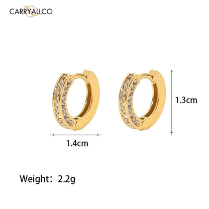 Carryallco Zirconia Huggie Earring