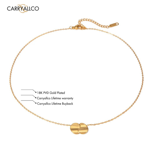 Carryallco 18K Gold Plated Zen Twin Pendant Necklace – Demi-Fine