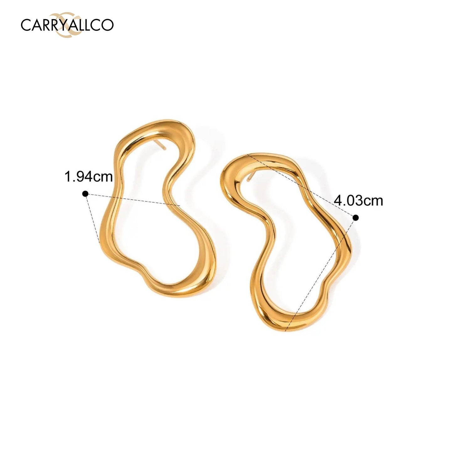 Carryallco Minimalist Hollow Curve Earrings