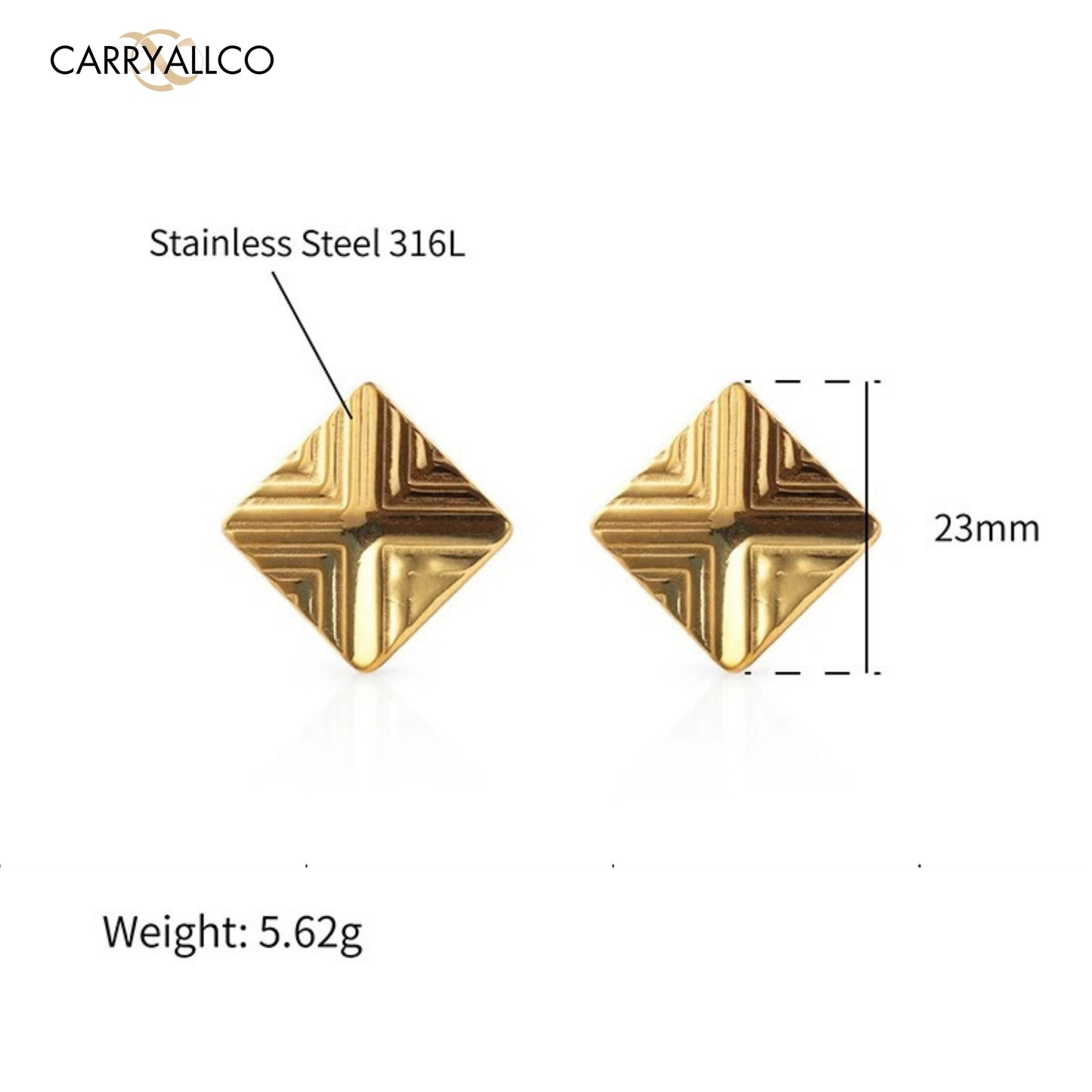 Carryallco Timeless Square Glow Earrings