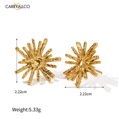 Carryallco Sunburst Texture Stud Earring