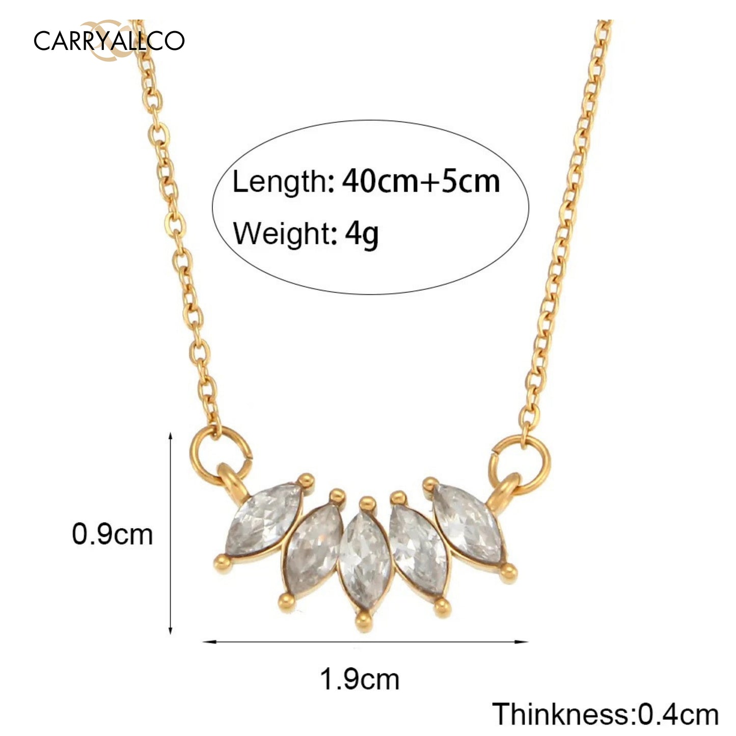 Carryallco Queen’s Crown Zircon Necklace