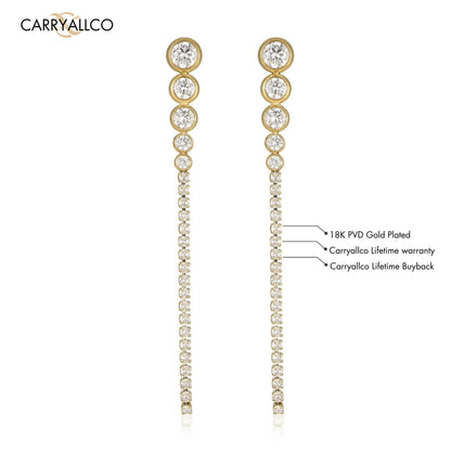 Carryallco Lustrous Drop Tassel Earrings