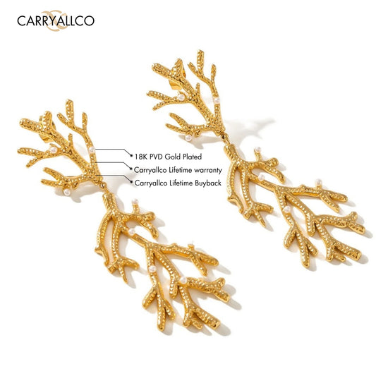 Carryallco Serene Ocean Leaf Drop Earrings