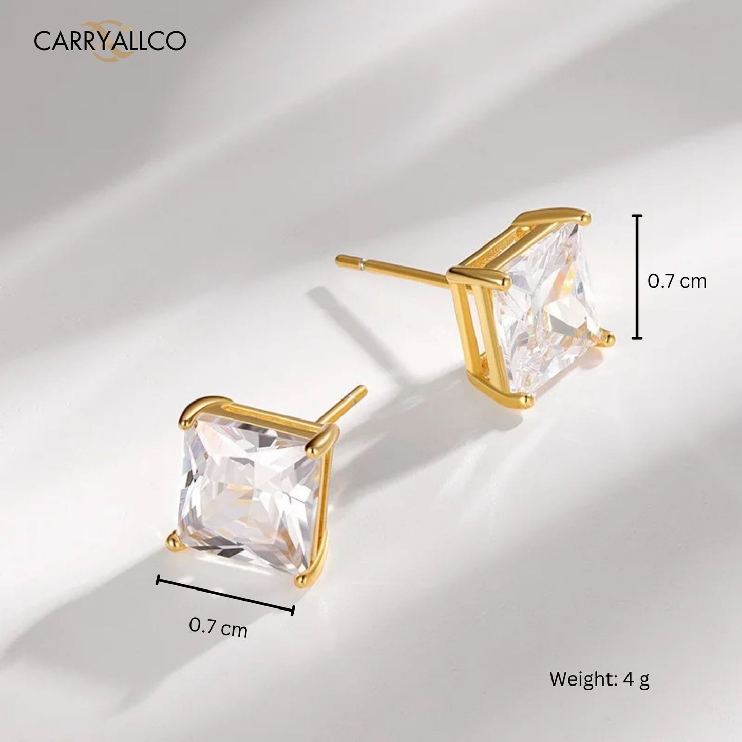 Carryallco Gold Plated Solitaire Stud