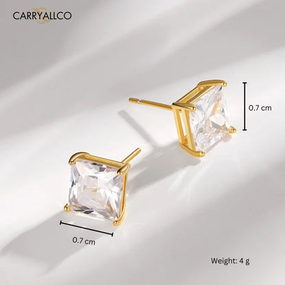 Carryallco Gold Plated Solitaire Stud