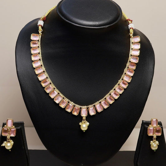 Carryallco Blush Royale Minimalist Antique Polish Jewelry Set