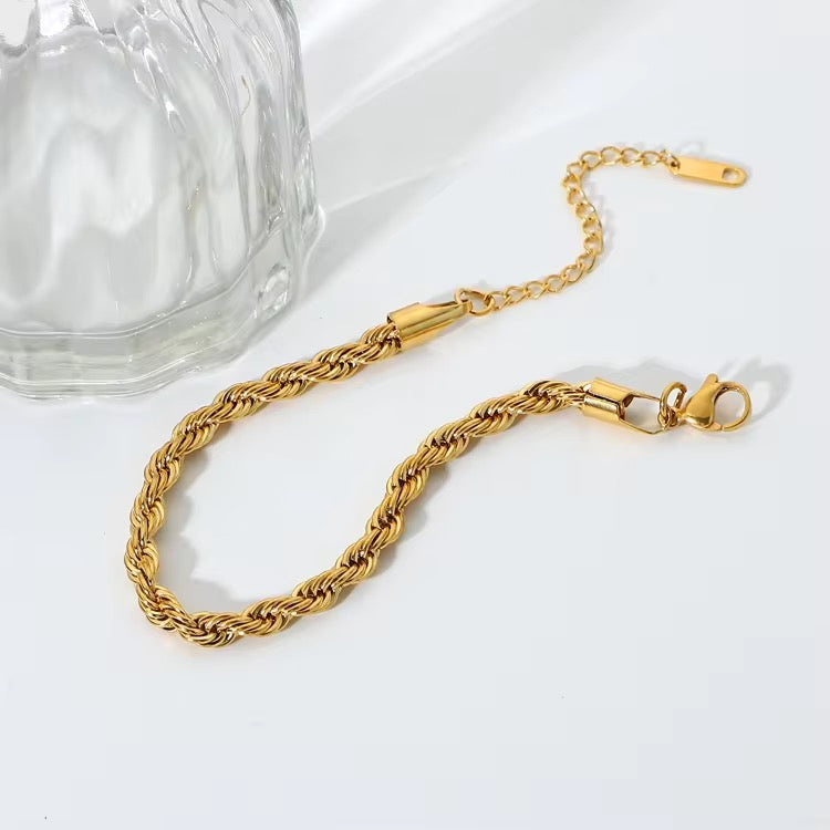 Carryallco 18K Gold Plated Demi-fine Rope Twist Necklace