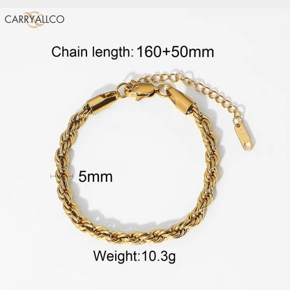 Carryallco 18K Gold Plated Demi-fine Rope Twist Necklace