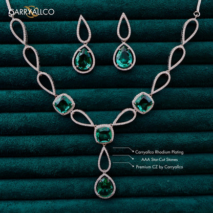 Carryallco Aqua Green Statement Necklace