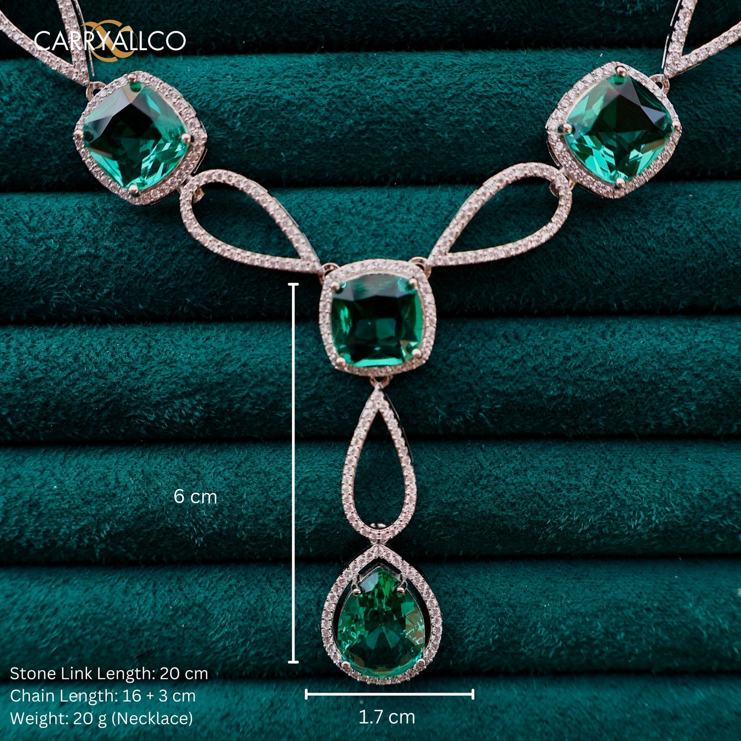 Carryallco Aqua Green Statement Necklace