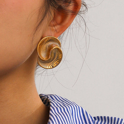 Carryallco Bold Swirl Stud Earrings