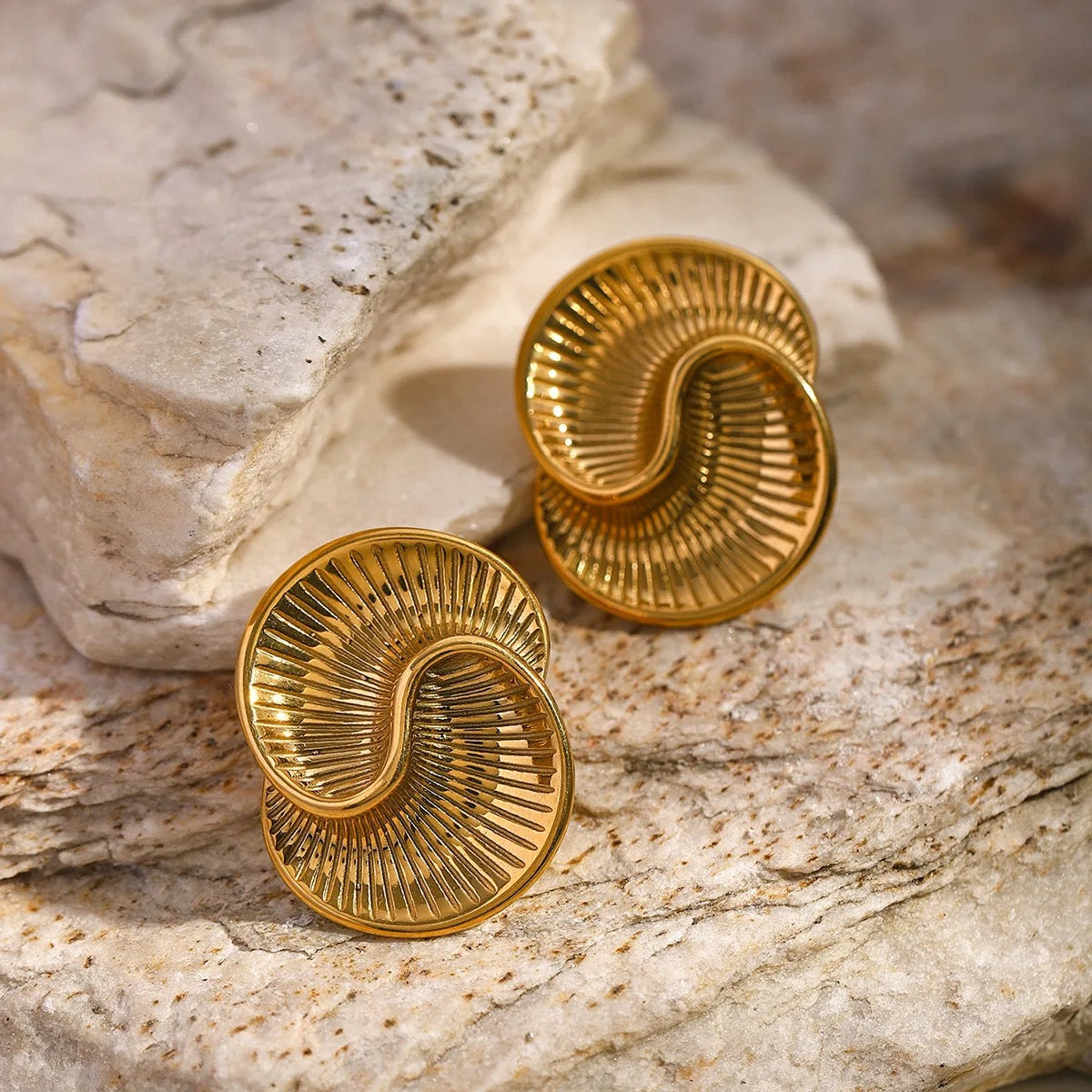 Carryallco Bold Swirl Stud Earrings