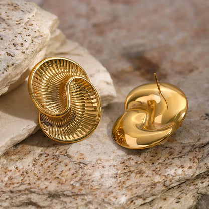 Carryallco Bold Swirl Stud Earrings