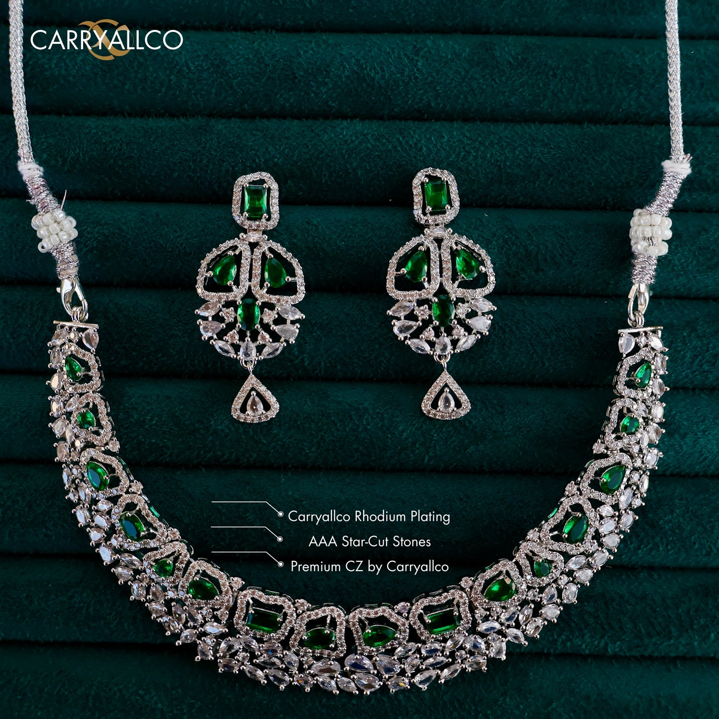 Carryallco Emerald Bloom Choker Set