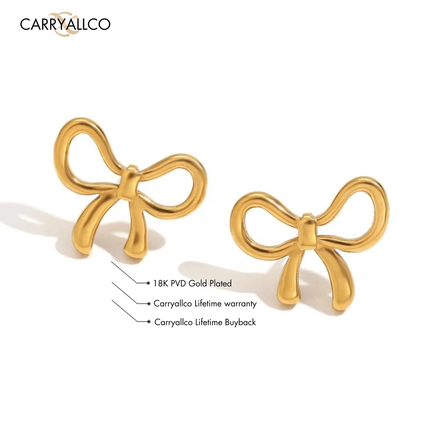 Carryallco Lustrous Knot Stud Earrings