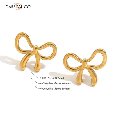 Carryallco Lustrous Knot Stud Earrings