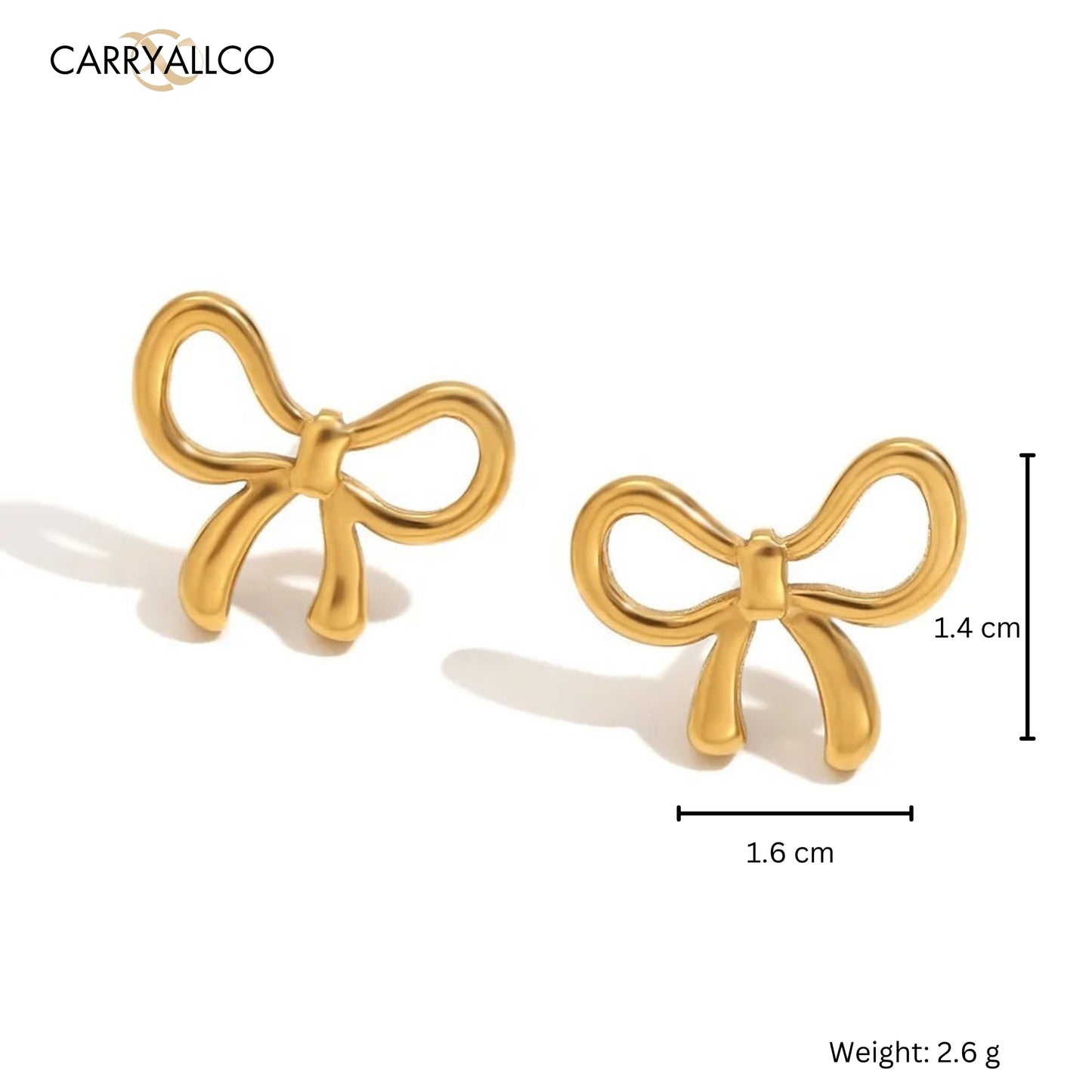 Carryallco Lustrous Knot Stud Earrings