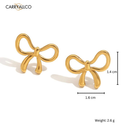 Carryallco Lustrous Knot Stud Earrings