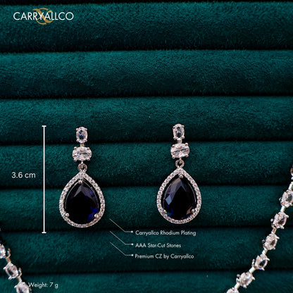 Carryallco Starlit Sapphire Splendor Diamond Necklace Set