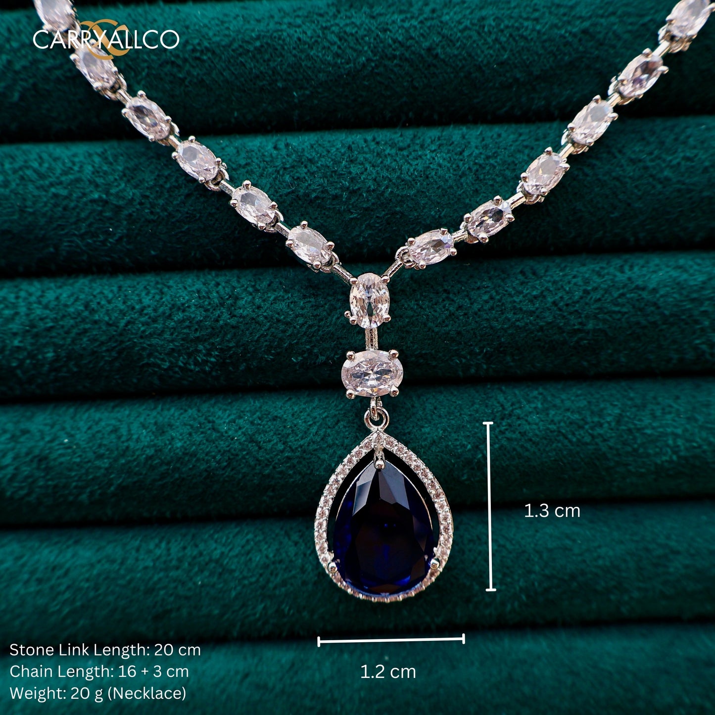 Carryallco Starlit Sapphire Splendor Diamond Necklace Set