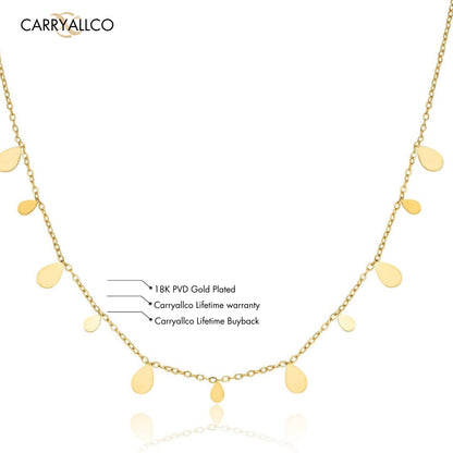 Carryallco 18K Gold Plated Demi-fine Drop Necklace