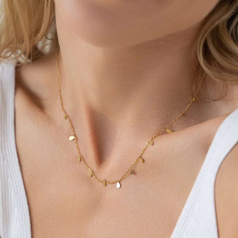 Carryallco 18K Gold Plated Demi-fine Drop Necklace