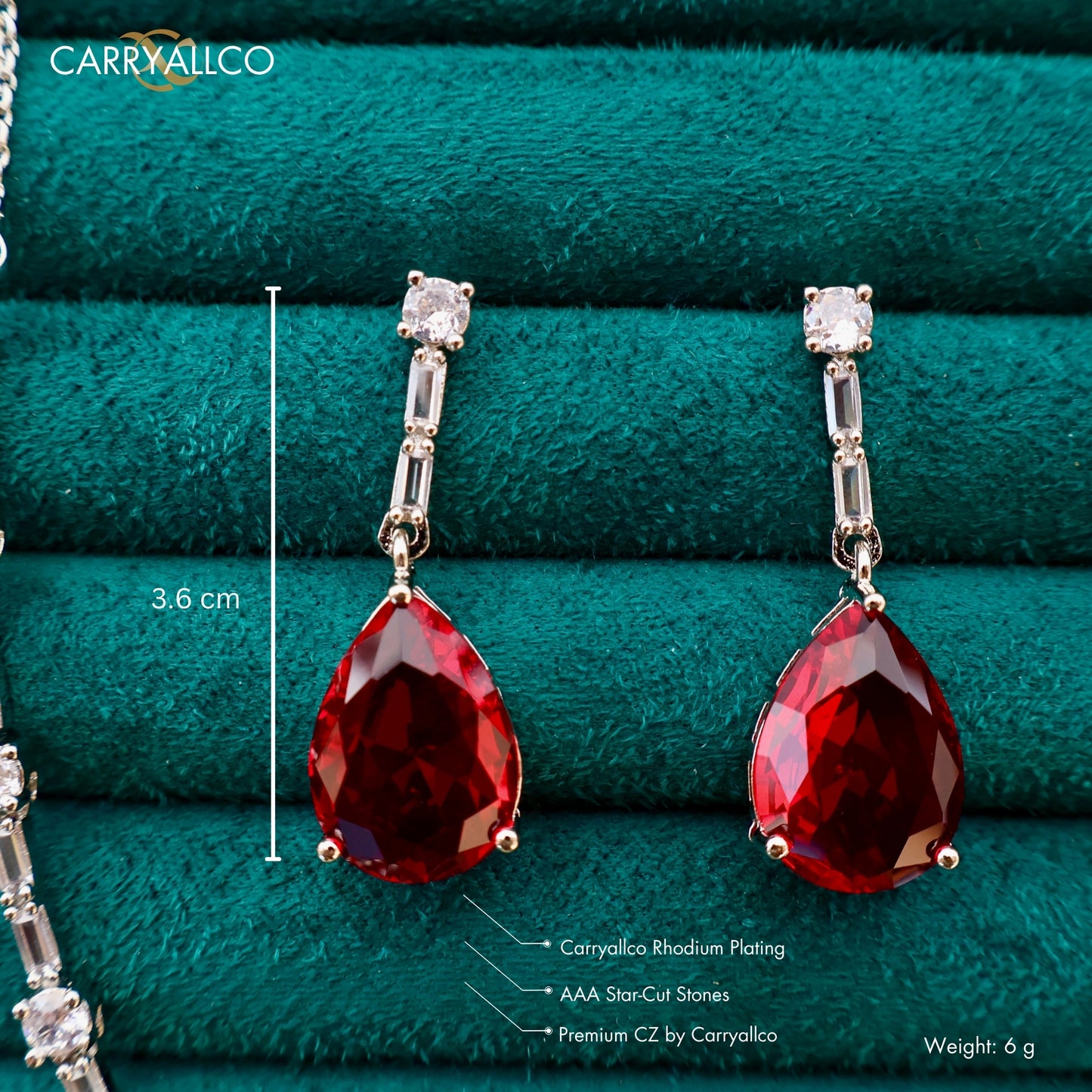 Carryallco Dazzling Fire Diamond Necklace Set