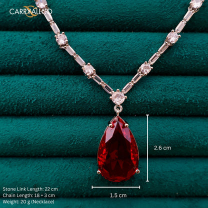 Carryallco Dazzling Fire Diamond Necklace Set