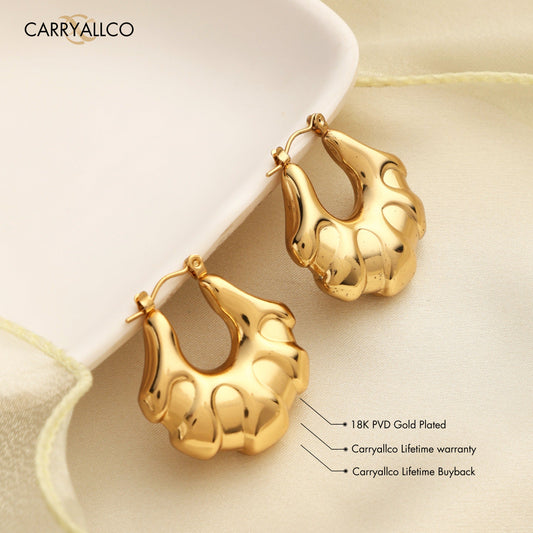 Carryallco Statement Hollow Hoop Earrings