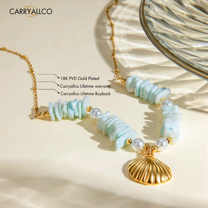 Carryallco Serene Shell Pearl Necklace