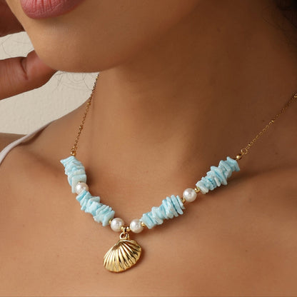 Carryallco Serene Shell Pearl Necklace